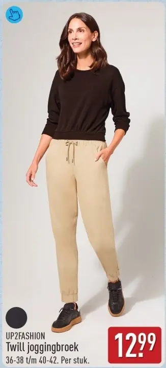 Aanbieding: Twill joggingbroek