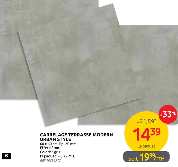 Offre: Carrelage terrasse modern urban style