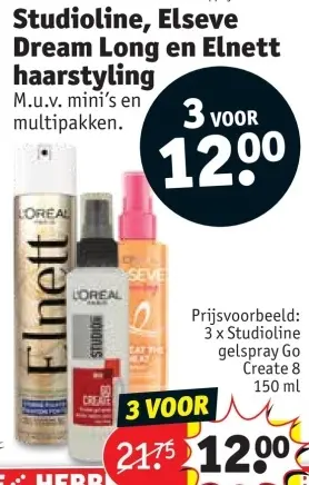 Promotie: Studioline, Elseve Dream Long en Elnett haarstyling
