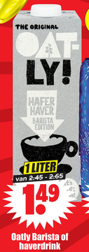 Aanbieding: Oatly Barista of haverdrink