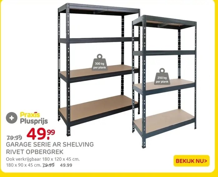 Aanbieding: Garage serie ar shelving rivet opbergrek