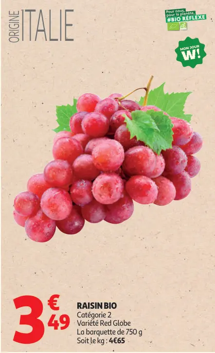 Offre: Raisin Bio