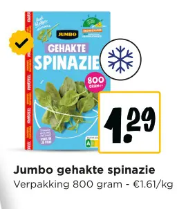 Promotie: Gehakte spinazie