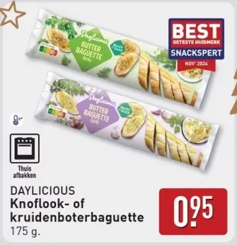 Aanbieding: Knoflook- of kruidenboterbaguette