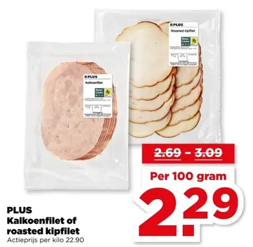 Aanbieding: Kalkoenfilet of roasted kipfilet