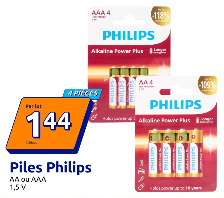 Offre: Piles Philips