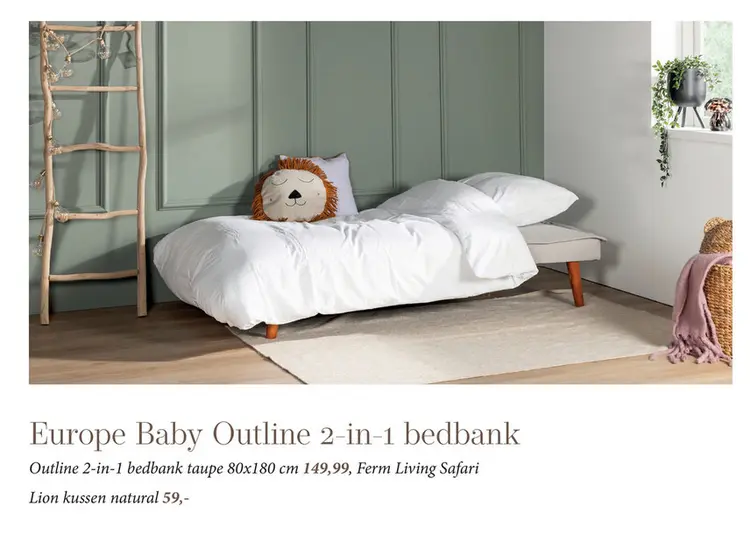 Aanbieding: Europe Baby Outline 2-in-1 bedbank