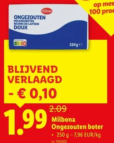 Promotie: Ongezouten boter