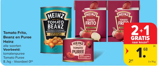 Promotie: Tomato Frito, Beanz en Puree