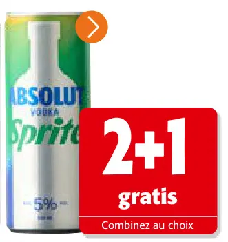 Offre: Absolut Vodka Sprite