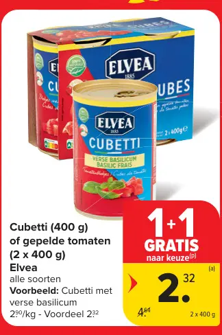 Promotie: Cubetti of gepelde tomaten