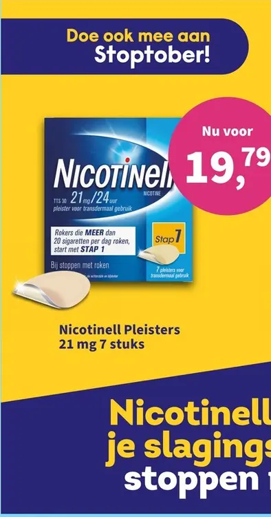 Aanbieding: Nicotinell Pleisters en Zuigtabletten Mint