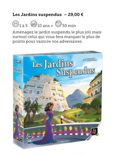 Offre: Les Jardins suspendus