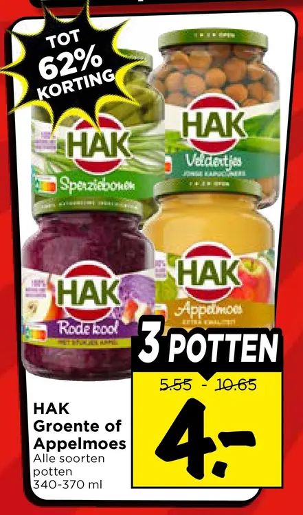 Aanbieding: Groente of Appelmoes