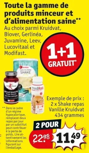 Offre: Toute la gamme de produits minceur et d'alimentation saine
