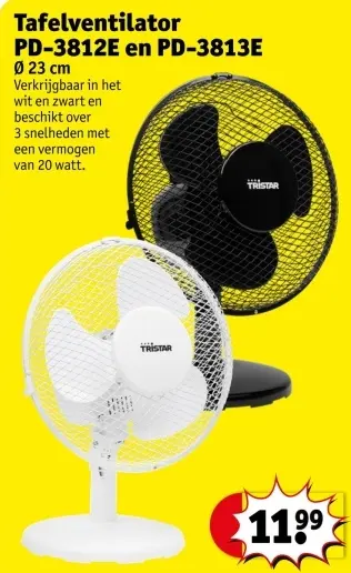 Aanbieding: Tafelventilator PD-3812E en PD-3813E