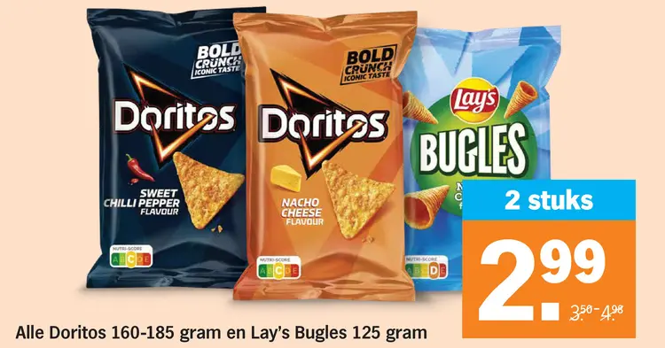 Aanbieding: Doritos en Lay's Bugles