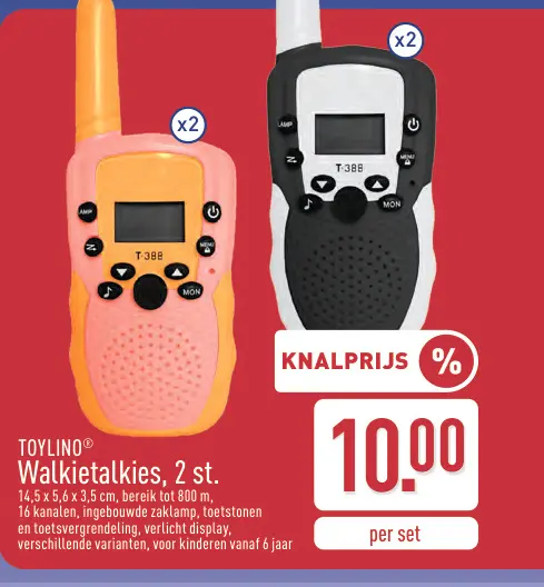 Promotie: TOYLINO® Walkietalkies, 2 st.