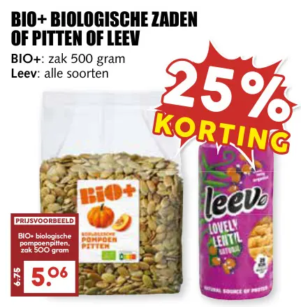 Aanbieding: Biologische Zaden of Pitten