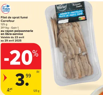 Offre: Filet de sprat fumé