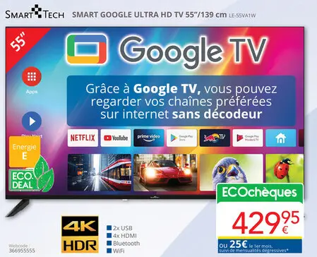 Offre: ULTRA HD TV 55"/139 cm LE-55VA1W
