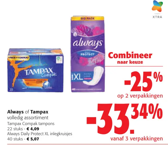 Aanbieding: Always of Tampax