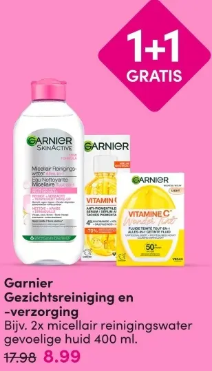 Aanbieding: Garnier Gezichtsreiniging en -verzorging