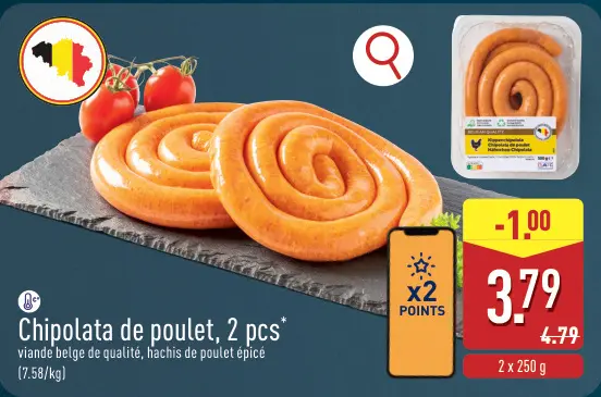 Offre: Chipolata de poulet