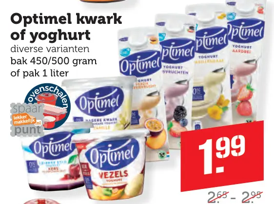 Aanbieding: Optimel kwark of yoghurt