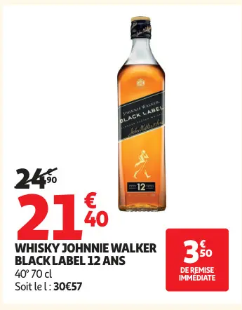 Promotie: Whisky Johnnie Walker black label 12 ans