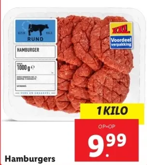 Aanbieding: Hamburgers