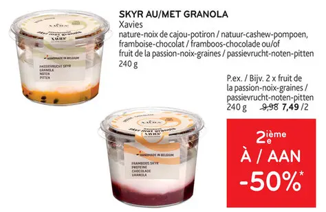 Offre: Skyr au/met granola