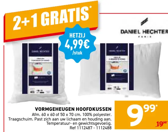 Promotie: Vormgeheugen hoofdkussen