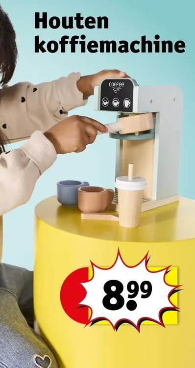 Promotie: Houten koffiemachine