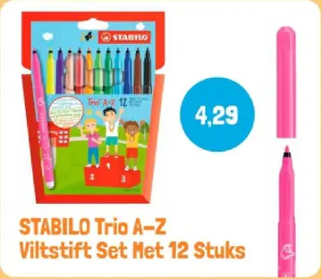 Aanbieding: STABILO Trio A-Z - Viltstift - Set Met 12 Stuks