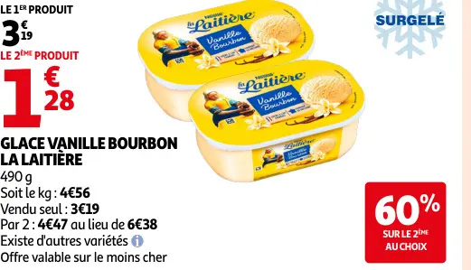 Offre: Glace Vanille Bourbon
