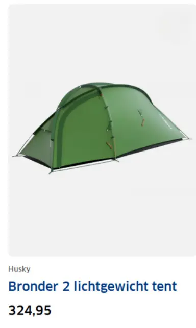 Aanbieding: Bronder 2 lichtgewicht tent