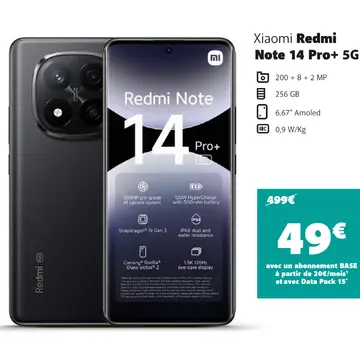 Offre: Xiaomi Redmi Note 14 Pro+ 5G