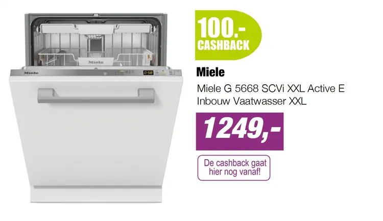 Aanbieding: Miele G 5668 SCVi XXL Active E Inbouw Vaatwasser XXL
