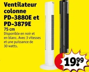 Offre: Ventilateur colonne PD-3880E et PD-3879E
