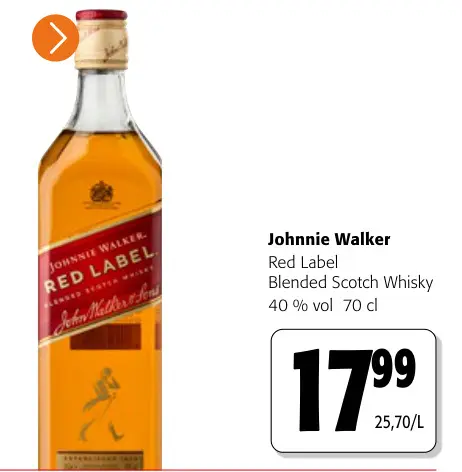 Promotie: Red Label Blended Scotch Whisky