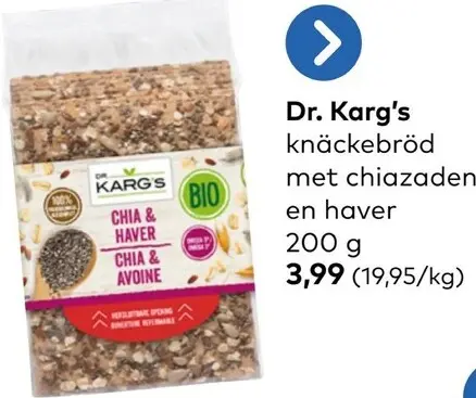 Promotie: Dr. Karg's Knäckebröd met chiazaden en haver