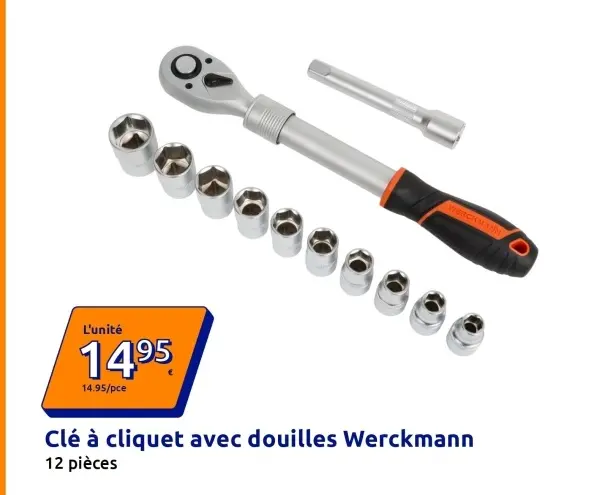 Offre: Clé à cliquet avec douilles