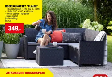 Aanbieding: Keter Claire loungeset grafiet
