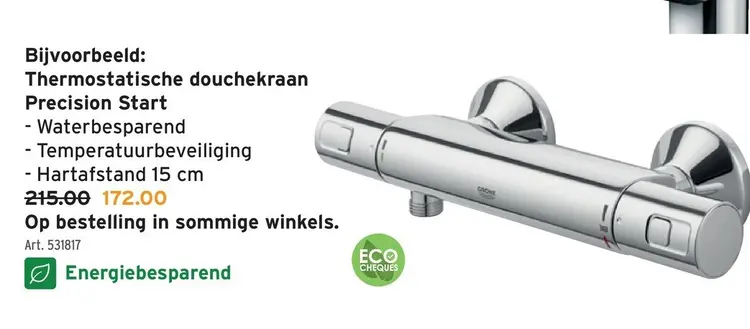 Promotie: Thermostatische douchekraan Precision Start