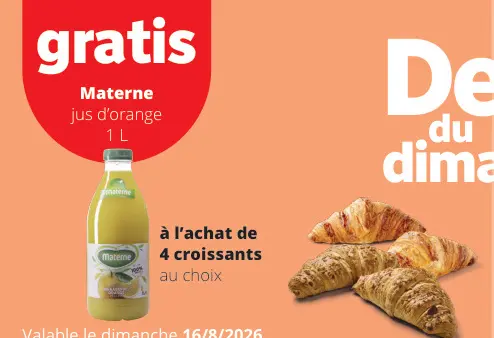 Offre: jus d'orange