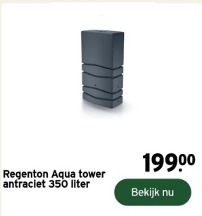 Aanbieding: Regenton Aqua tower antraciet