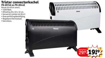 Aanbieding: Tristar convectorkachel PD-8974E en PD-8944E