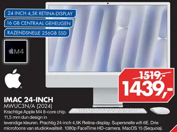 Aanbieding: Imac 24-inch mwuc3n/a (2024)
