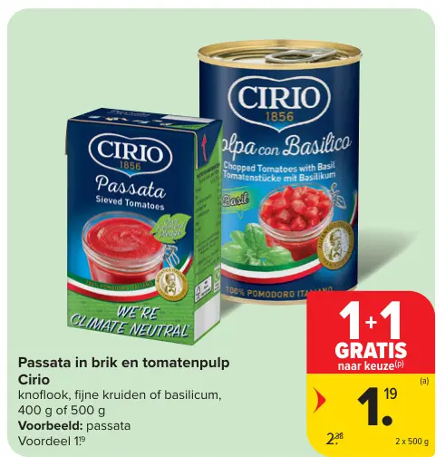 Promotie: Passata in brik en tomatenpulp